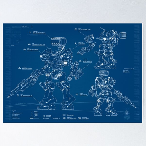 Armored Core 6 Blaupause Poster
