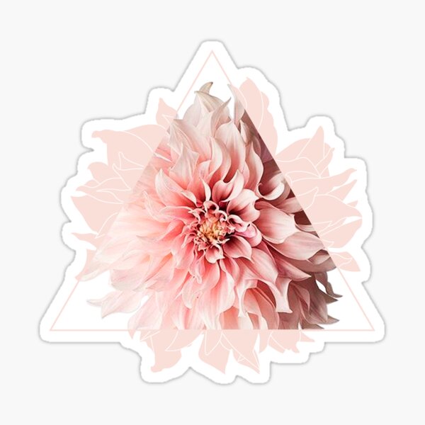 Item preview, Pink Dahlia Flower Triangle  designed and sold by CatByDesign.