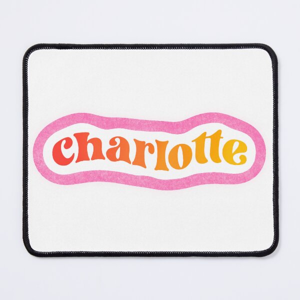 Item preview, Charlotte Name Sticker Pink & Orange Gradient designed and sold by NataGerken.