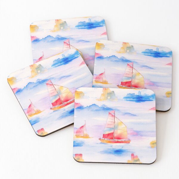 Item preview, Sailing boats watercolour pattern designed and sold by AlfredSSikula.