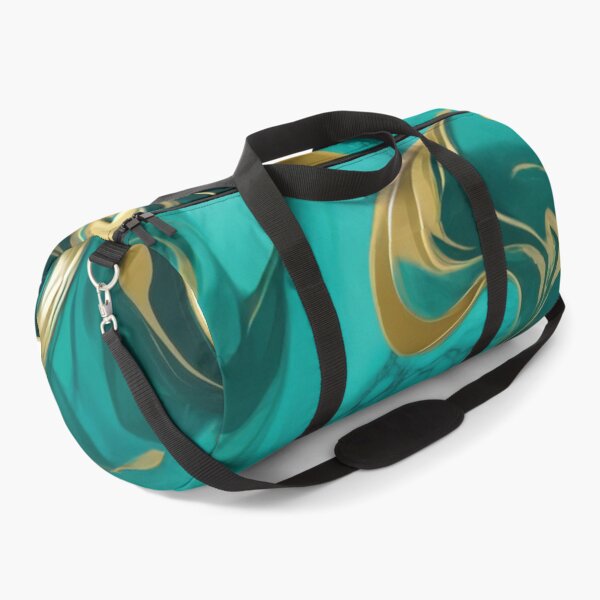 Item preview, Turquoise Teal And Golden Pattern - Marble Design Gold Effect Waves designed and sold by Moonsiess.