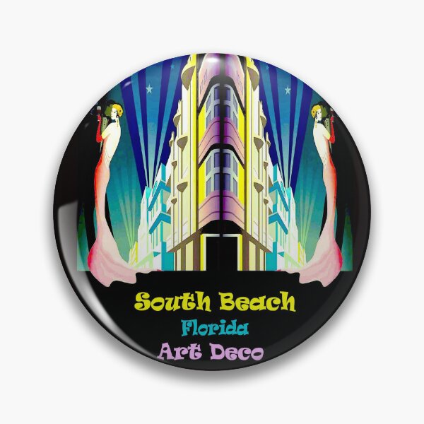 Item preview, South Beach Florida Art Deco Travel Advertising Print designed and sold by posterbobs.