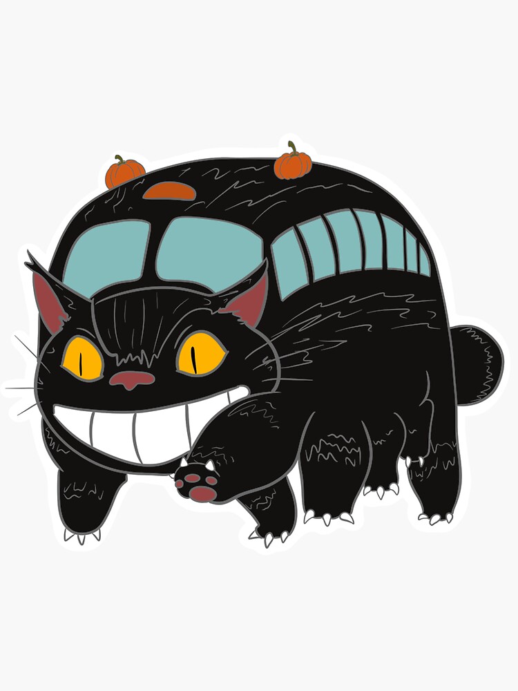 Disover Spooky Catbus Sticker
