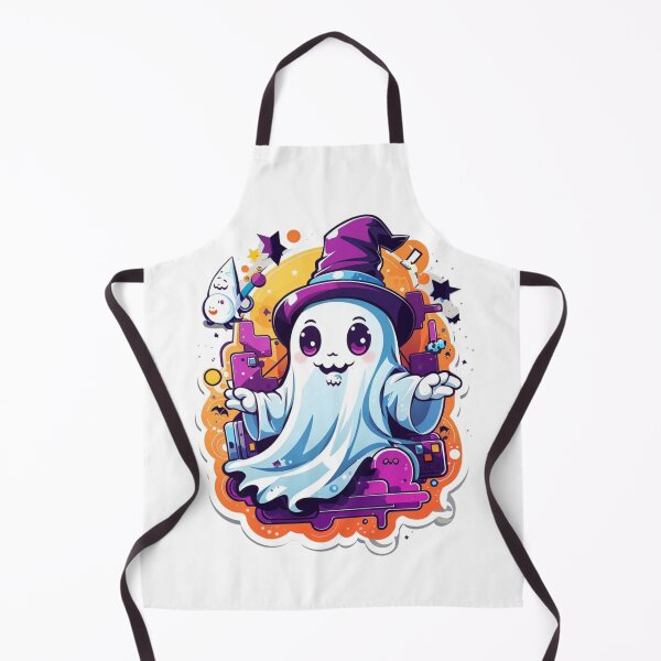 Item preview, Cute Ghost Wearing Witch Hat designed and sold by Imaginaria Inkworks.