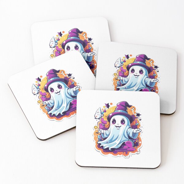 Item preview, Cute Ghost Wearing Witch Hat designed and sold by Imaginaria Inkworks.