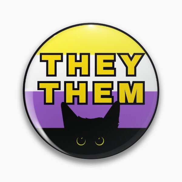 Item preview, Void Cat Non-binary They/Them Pronouns designed and sold by Furia LGBTQ+ Accessories.