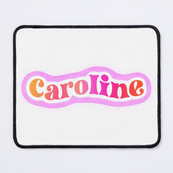 Item preview, Caroline Name Sticker Pink & Orange Gradient designed and sold by NataGerken.