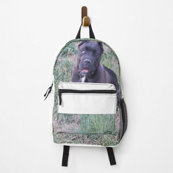 Item preview, a young black dog barks designed and sold by BS-animals.