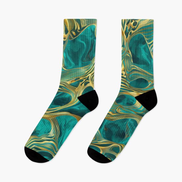 Item preview, Turquoise Blue Teal And Golden Pattern - Marble Design Gold Effect  designed and sold by Moonsiess.