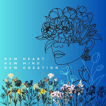 Artwork thumbnail, New Heart New Mind New Creation (Blue) by BumbleBrush23
