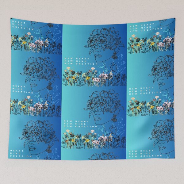 Item preview, New Heart New Mind New Creation (Blue) designed and sold by BumbleBrush23.