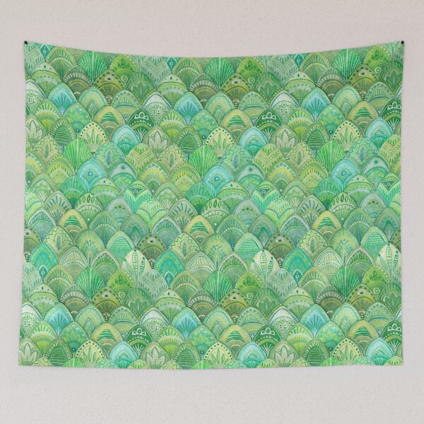 Item preview, Mermaid Scales - Green designed and sold by artfullyminded.