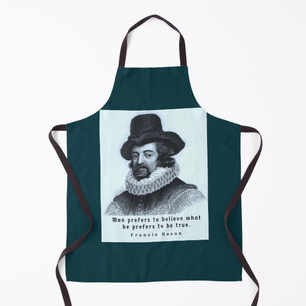 Item preview, Francis Bacon portrait and quote: 'Man prefers to believe what he prefers to be true.' designed and sold by artbleed.