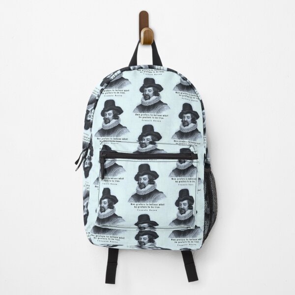 Item preview, Francis Bacon portrait and quote: 'Man prefers to believe what he prefers to be true.' designed and sold by artbleed.
