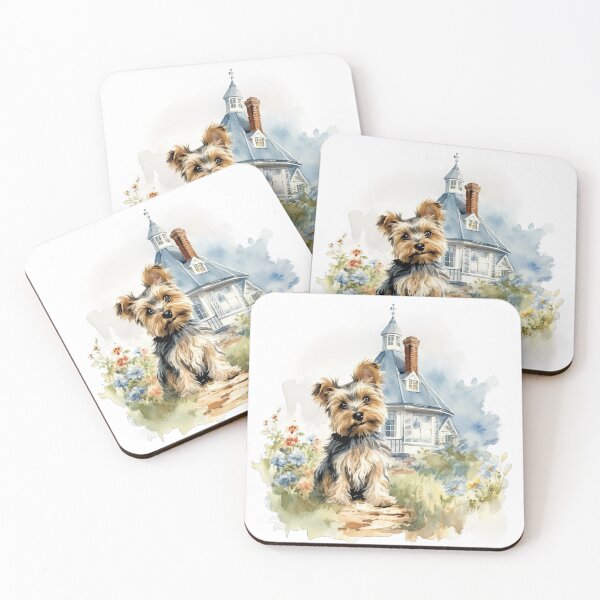Item preview, Yorkie watercolor down home designed and sold by kentHdesigns.