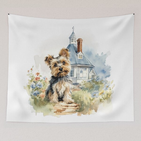 Item preview, Yorkie watercolor down home designed and sold by kentHdesigns.