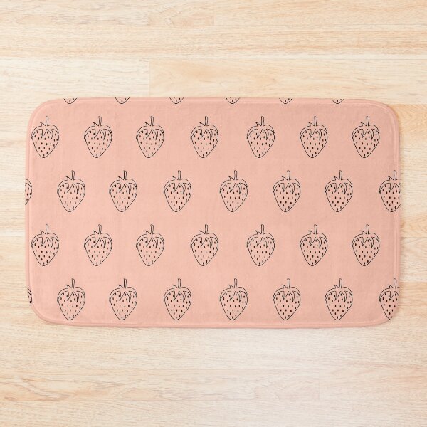 Item preview, Pink Strawberry Pattern Aesthetic Strawberries Pale Pink designed and sold by morgenbaer.