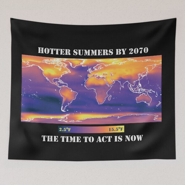 Item preview, Climate Change: Where will you chill out? Degrees F in thermal colors designed and sold by DreamingBeetle.