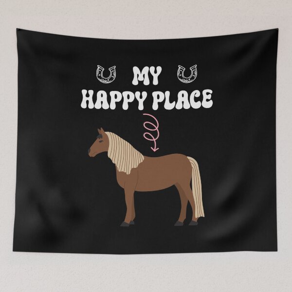 Item preview, My Happy Place Horse Lover Gifts Horseback Riding Equestrian designed and sold by Allomensiaa.