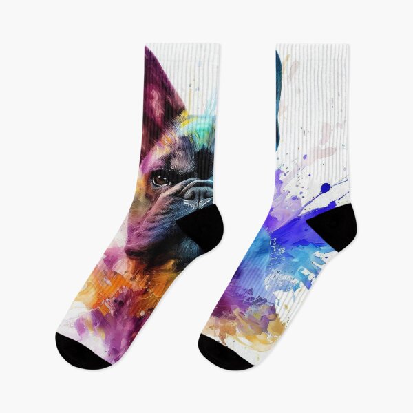 Item preview, Splashin' French Bulldog Watercolor Art Print designed and sold by The Digital Compass.