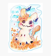 Mimikyu watercolour shirt/ sticker Photographic Print
