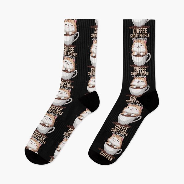 Item preview, Short People are Fueled by Coffee, Funny Kawaii Cat designed and sold by Ridaelb.
