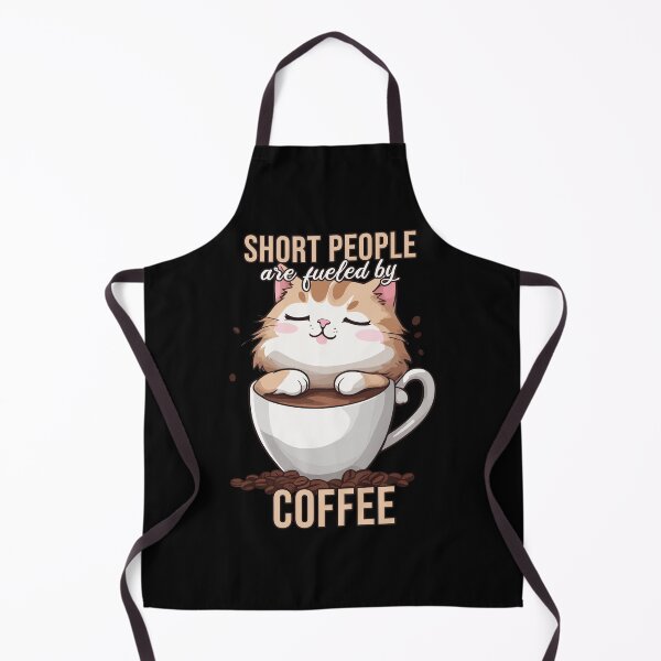 Item preview, Short People are Fueled by Coffee, Funny Kawaii Cat designed and sold by Ridaelb.