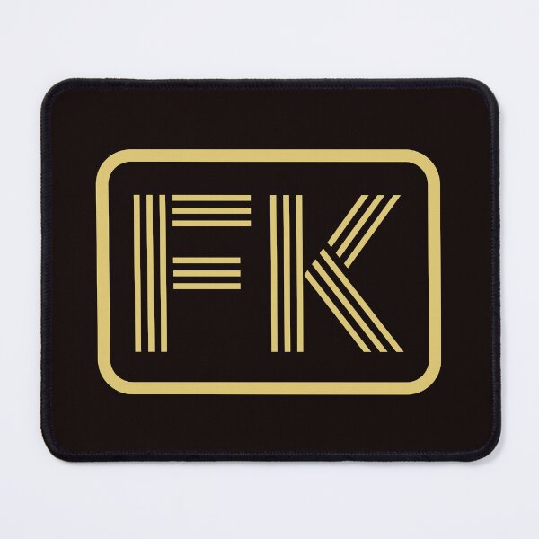Item preview, FK Initials Gold Geometric Letters designed and sold by Jeallan Designs.