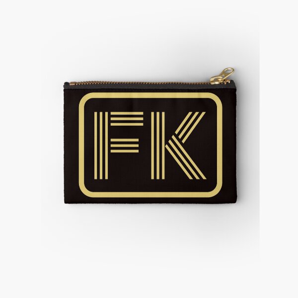 Item preview, FK Initials Gold Geometric Letters designed and sold by Jeallan Designs.