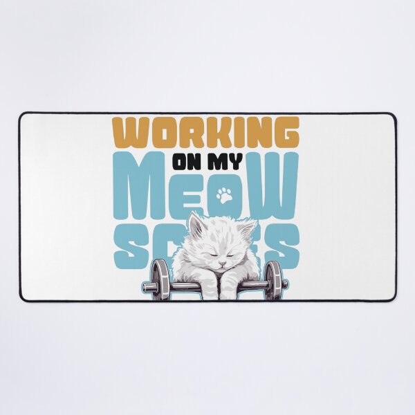Item preview, Working on my meowscles, Cat Workout, Cat Weightlifting designed and sold by AdornOutfits.