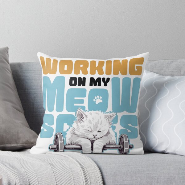 Item preview, Working on my meowscles, Cat Workout, Cat Weightlifting designed and sold by AdornOutfits.