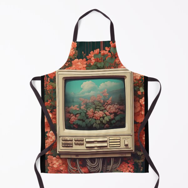 Item preview, Retro Computer and a Bunch of Red Flowers designed and sold by Je-we.