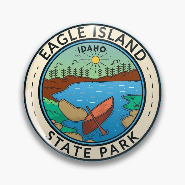 Artikelvorschau, Abzeichen des Eagle Island State Park Idaho entworfen und verkauft von KrisSidDesigns.