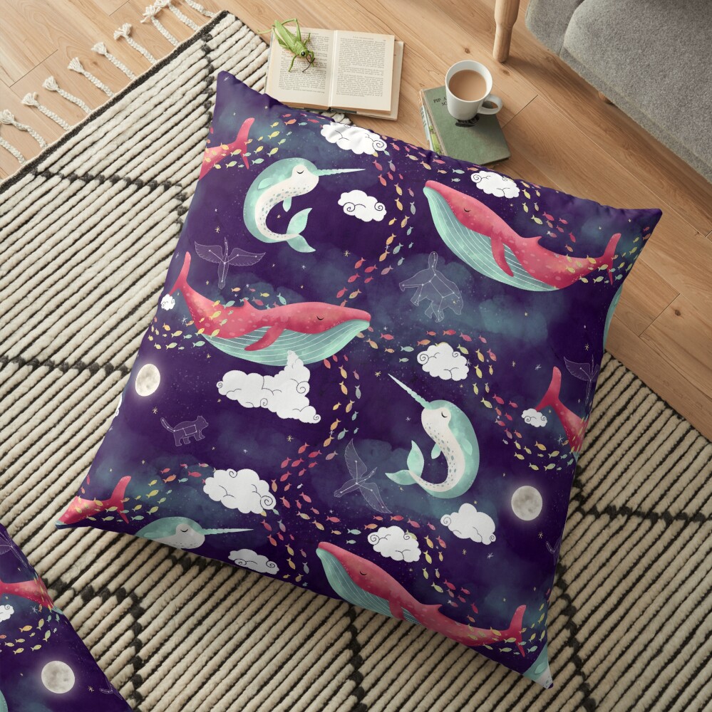 Dream Whales Floor Pillow