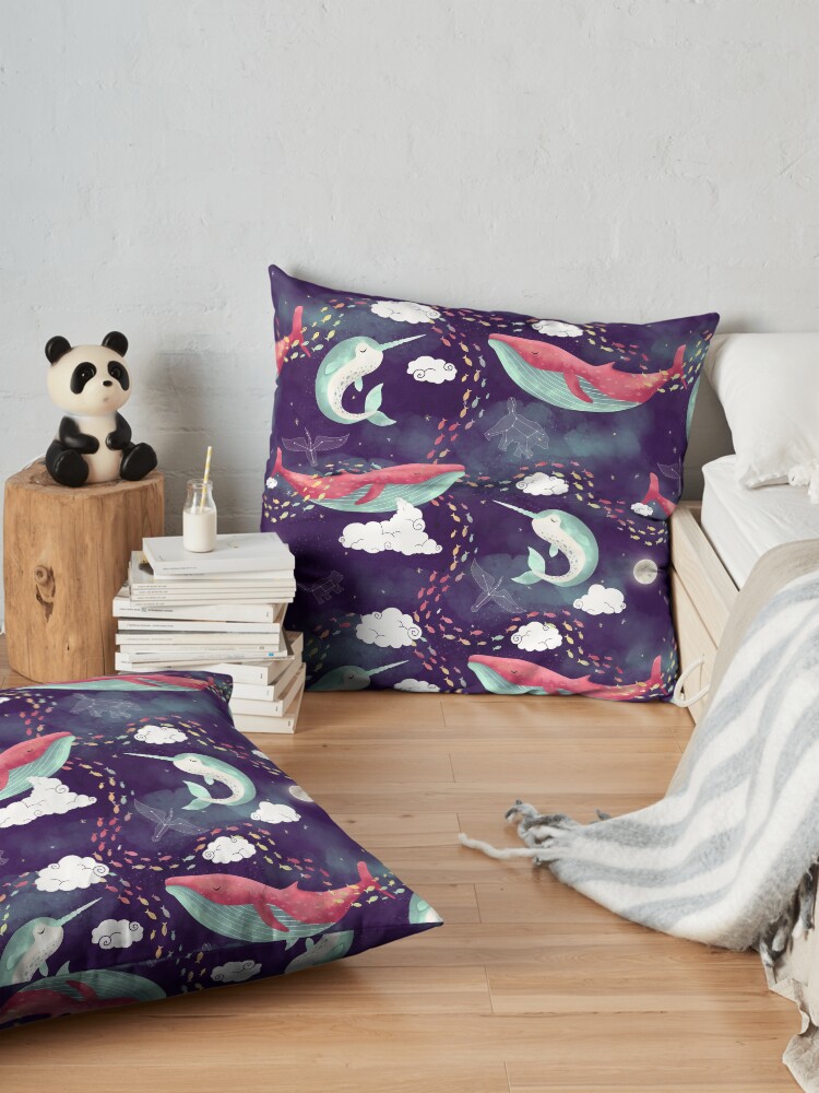 Alternate view of Dream Whales Floor Pillow