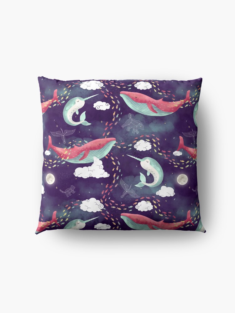 Alternate view of Dream Whales Floor Pillow