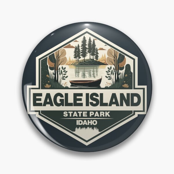 Artikelvorschau, Eagle Island State Park Idaho Reisekunstabzeichen entworfen und verkauft von KrisSidDesigns.