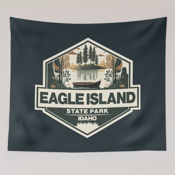 Item preview, Eagle Island State Park Idaho Travel Art Badge designed and sold by KrisSidDesigns.
