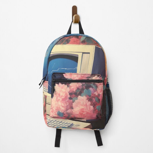 Item preview, Retro Computer and a Bunch of Pink Flowers and Nature designed and sold by Je-we.