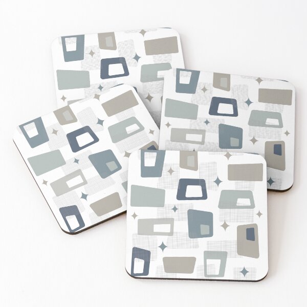 Item preview, Atomic Age Mid Century Modern Blocks Gray designed and sold by trdstudio.