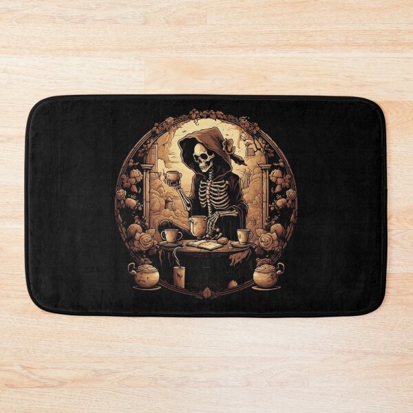 Item preview, Halloween Skeleton Drinking Coffee designed and sold by AnnaMDesign.