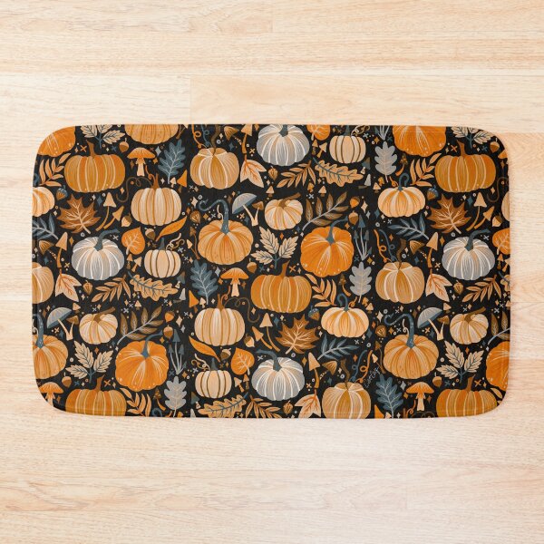 Item preview, Pumpkin Confetti – Orange on Charcoal designed and sold by Cat Coquillette.