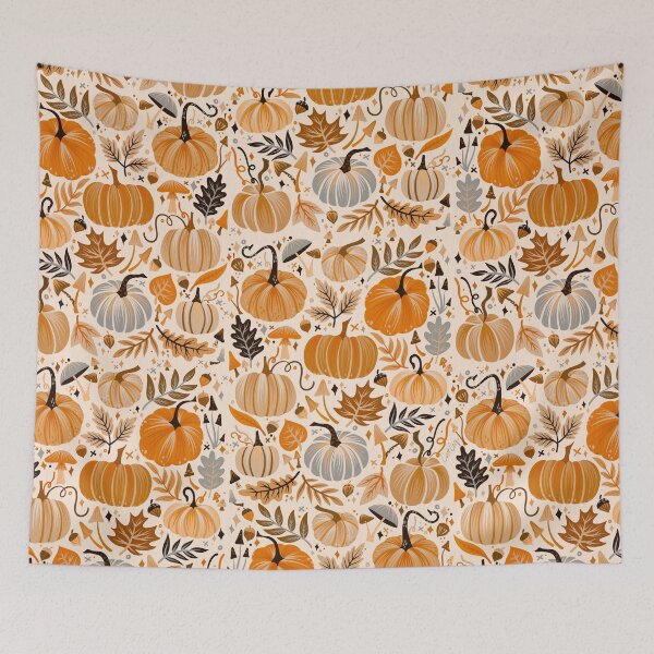 Item preview, Pumpkin Confetti – Orange on Cream designed and sold by Cat Coquillette.