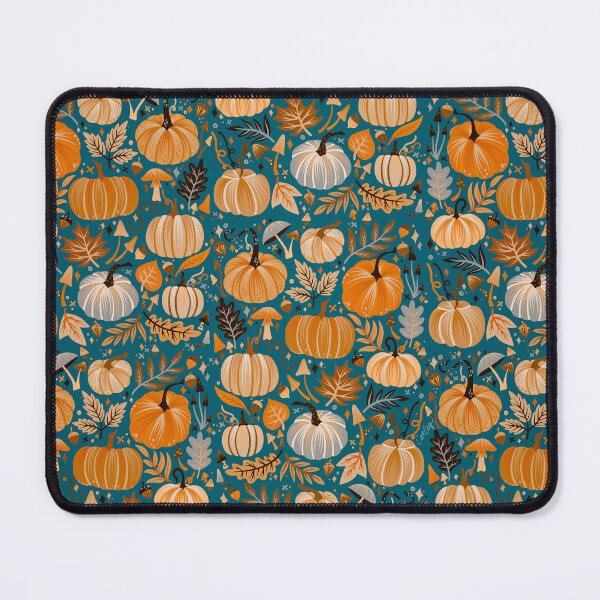 Item preview, Pumpkin Confetti – Orange on Teal designed and sold by Cat Coquillette.