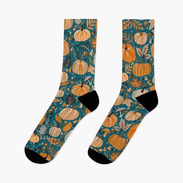 Item preview, Pumpkin Confetti – Orange on Teal designed and sold by Cat Coquillette.