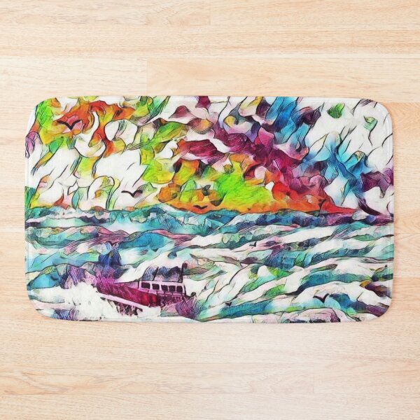 Item preview, Boat in stormy sea designed and sold by George Hutton Hunter.