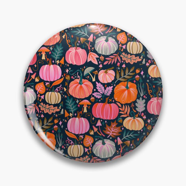 Item preview, Pumpkin Confetti – Rainbow on Navy designed and sold by Cat Coquillette.