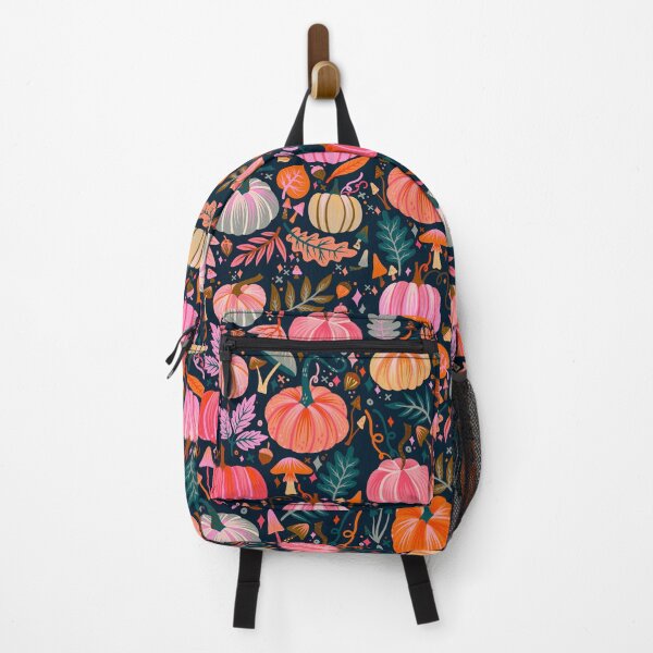 Item preview, Pumpkin Confetti – Rainbow on Navy designed and sold by Cat Coquillette.