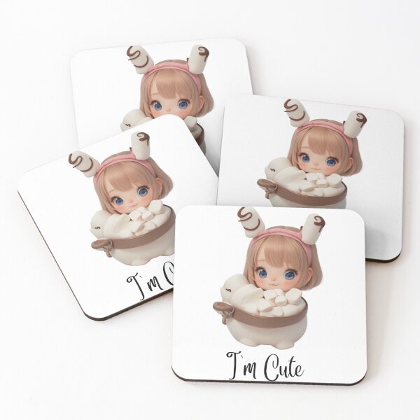 Item preview, Cute Girl and Marshmallow  designed and sold by rhashhab.