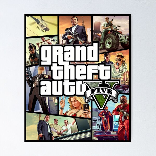 Grand Theft Auto V Game Poster GTA 5 Canvas Art Print Painting Wall  Pictures For Room Home Decoration Wall Decor No Frame